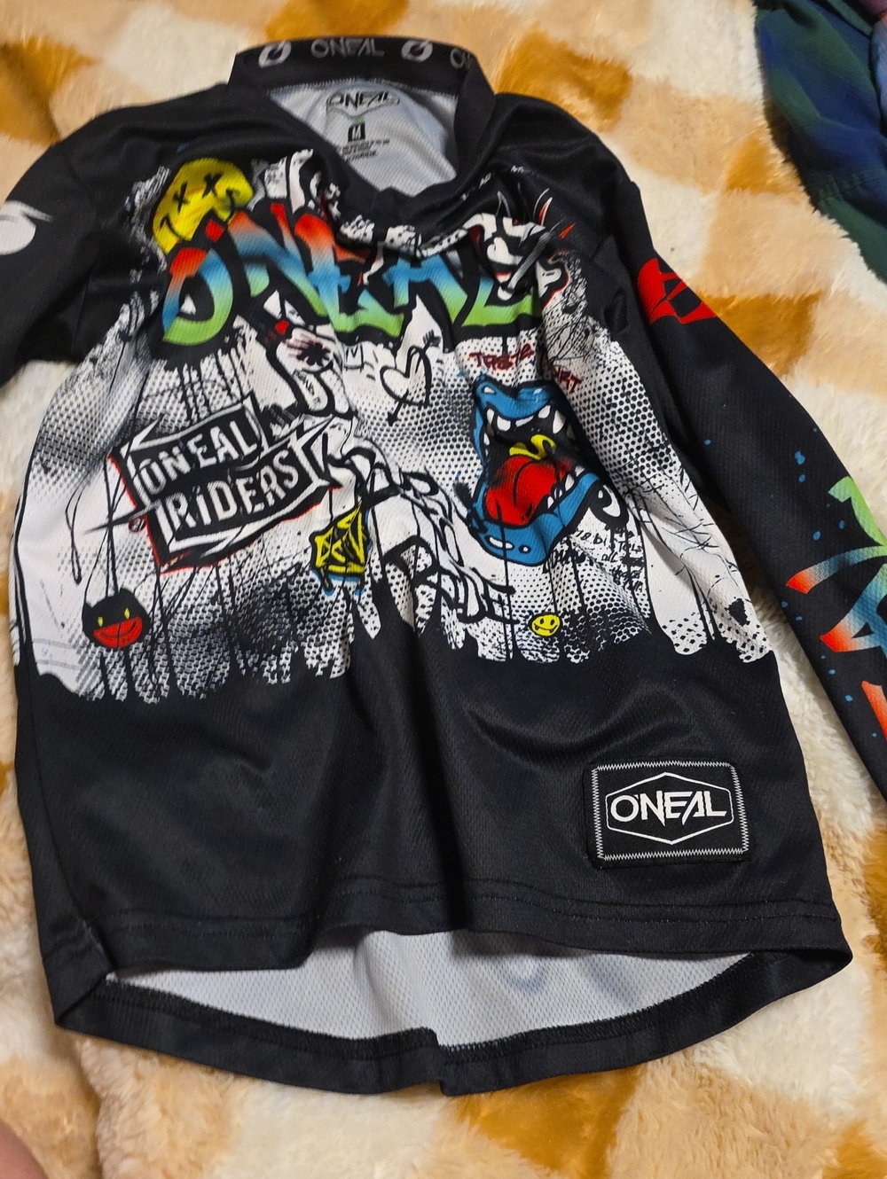 O'NEAL Kids' Black Graphic Long-Sleeve BMX Jersey